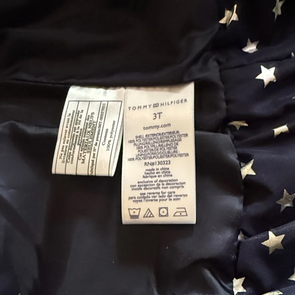 Tommy Hilfiger Navy Star Puffer Jacket 3T